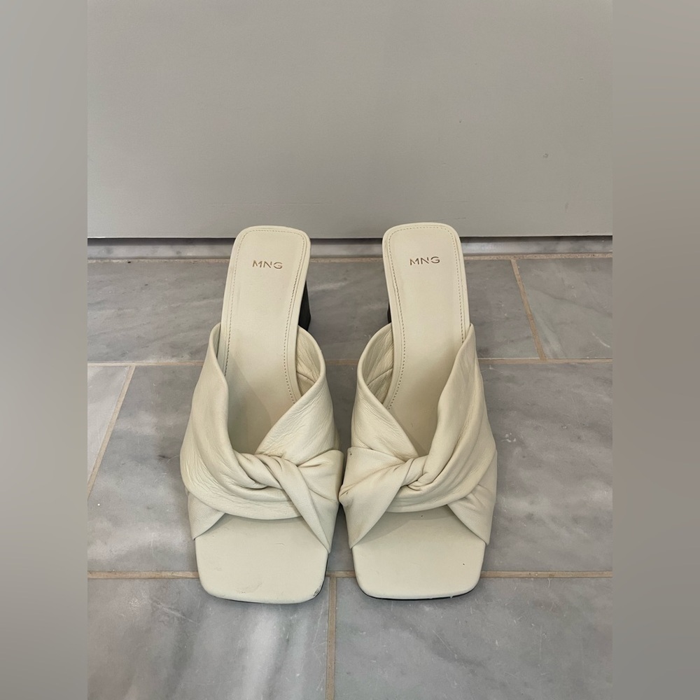 Mango Leather Wrap Sandals